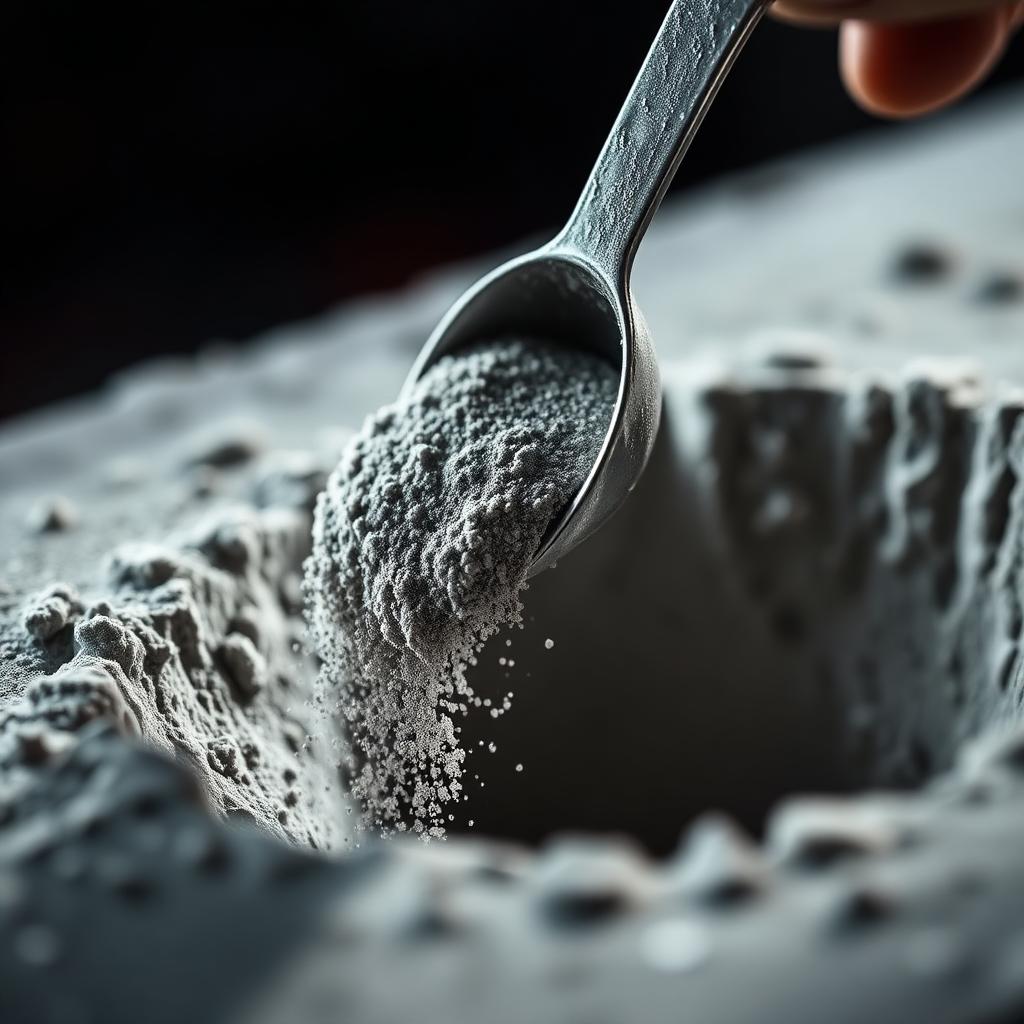Fine grey microsilica powder